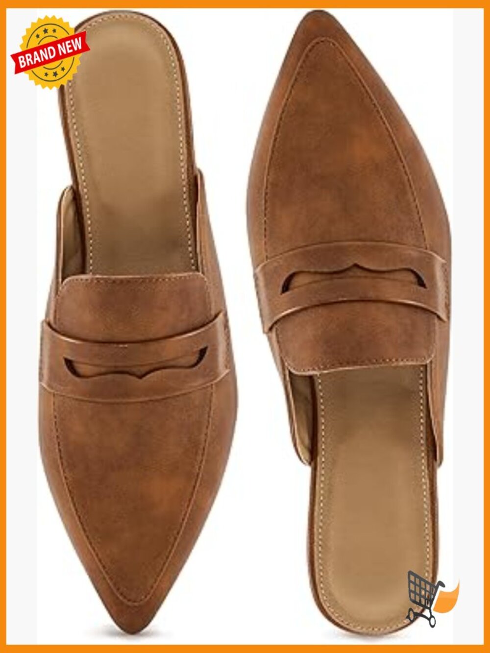 Slingback Flats Women Mules Comfortable Pointed Toe Backless Loafers Business